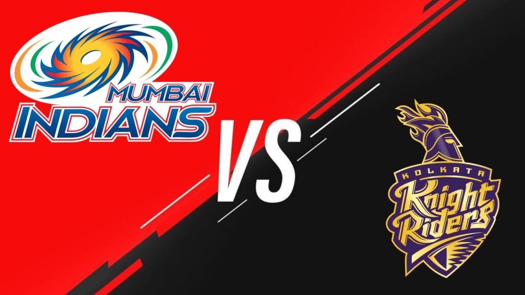 mumbai indians vs kolkata knight riders timeline